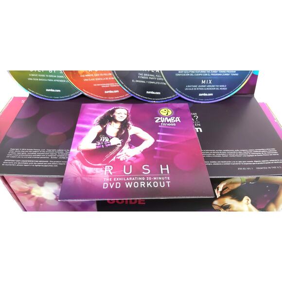 ZUMBA "Exhilarate" 5 DVD and Toning Stick Program Workout Set - Gently Used - Picture 3 of 9